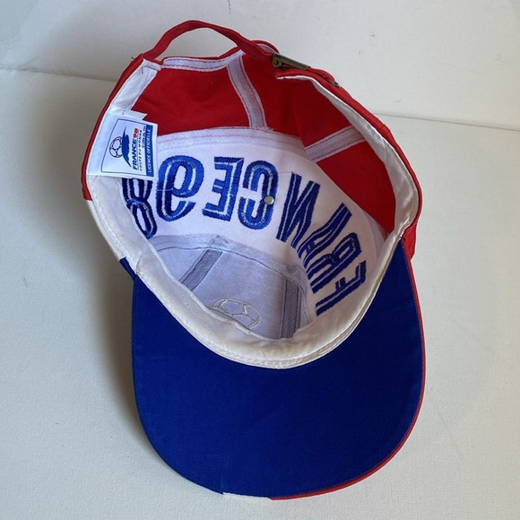 Vintage France 1998 World Cup strap back hat Coupe du Monde Soccer Football - Picture 9 of 12
